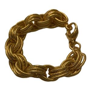 Bronze Milor Italy Triple Link Chain Link Bracelet 8”